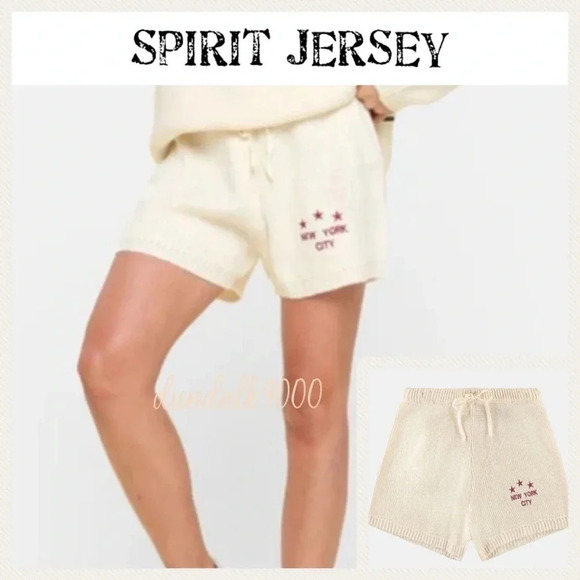 Spirit Jersey Pants - SPIRIT JERSEY NEW YORK CITY KNIT SWEATER SHORT SMALL